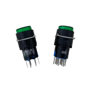 Nút Nhấn Nhả AL6-M 8P 220V Xanh Lá